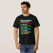 Mijn perfecte dag, speel games Funny Gift T-shirt (Voorkant volledig)