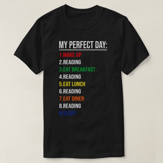 Mijn perfecte dag t-shirt (Design voorkant)