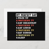 Mijn perfecte dag tv kijken briefkaart (Voorkant / Achterkant)