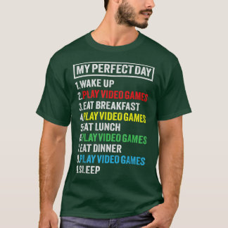 Mijn perfecte dag video games Shirt Grappig gamer 