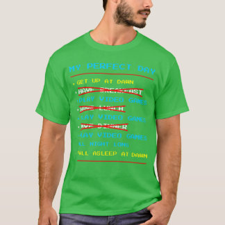 Mijn perfecte dag Video Games spelen Grappig Cool T-shirt