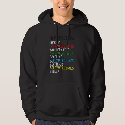Mijn perfecte dag video games T-shirt (Voorkant)