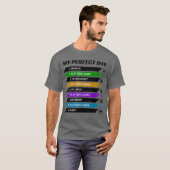 Mijn Perfecte Dag Videogames Geweldige Cool Gaming T-shirt (Voorkant volledig)