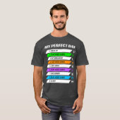 Mijn Perfecte Dag Videogames Geweldige Coole Gamin T-shirt (Voorkant volledig)