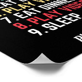 Mijn perfecte dag videogames grappig poster (Hoek)