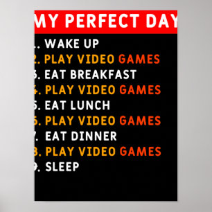 Mijn perfecte dag - Videogames Poster