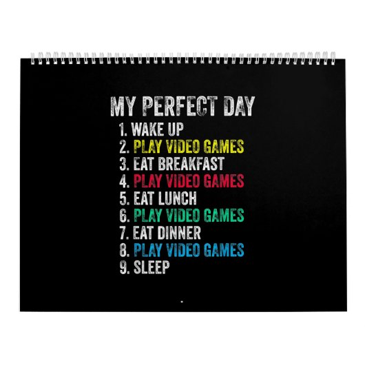 Mijn perfecte dag videospellen Funny Grandson Game Kalender (Hoes)