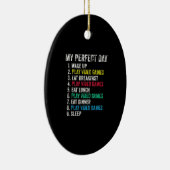 Mijn perfecte dag videospellen Funny Grandson Game Keramisch Ornament (Rechts)