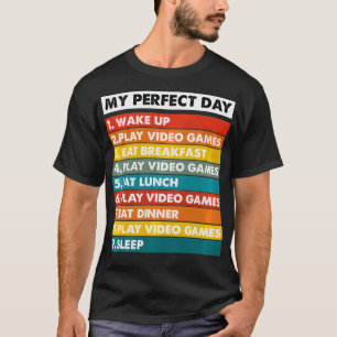 Mijn perfecte dag videospellen Grappig Cool Gamer T-shirt