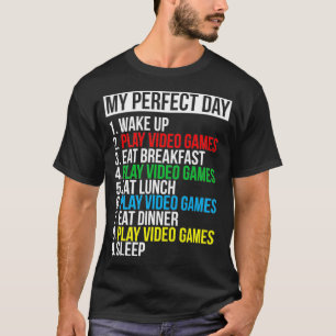 Mijn perfecte dag videospellen Grappig Cool Gamer T-shirt