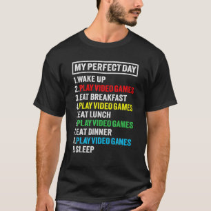 Mijn perfecte dag videospellen grappige gamer cade t-shirt