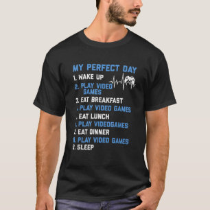 Mijn perfecte dag videospellen grappige gamer-gokc t-shirt