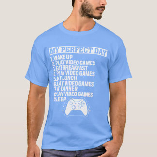 Mijn Perfecte Dag Videospellen Grappige Gamer Jong T-shirt