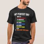 Mijn perfecte dag videospellen T-shirt Funny Cool (Voorkant)