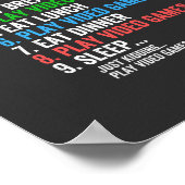 Mijn perfecte dag videospellen T-shirt Funny Cool Poster (Hoek)