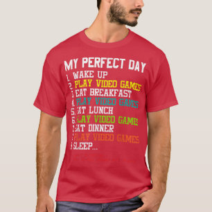 Mijn perfecte dag videospelletjes grappige gamer t-shirt