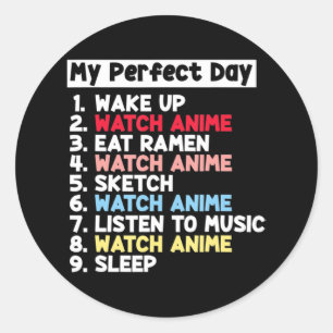 Mijn perfecte dag voor Tiener meisjes Ronde Sticker