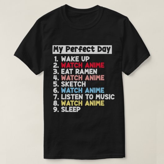 Mijn perfecte dag voor Tiener meisjes T-shirt (Design voorkant)