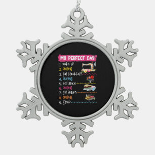Mijn perfecte dag wakker quilten en naaien tin sneeuwvlok ornament