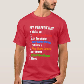Mijn Perfecte Dag Wakker Worden Videogames Spelen T-shirt