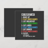 Mijn perfecte dag, wakker worden, videospelletjes  kaart (Voorkant / Achterkant)