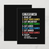 Mijn perfecte dag, wakker worden, videospelletjes  save the date (Voorkant / Achterkant)