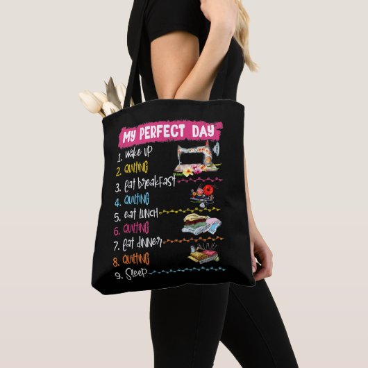 Mijn perfecte dag werd opgegraven en naaigd tote bag (Dichtbij)