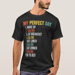 Mijn perfecte dag wordt wakker met het eten van on t-shirt