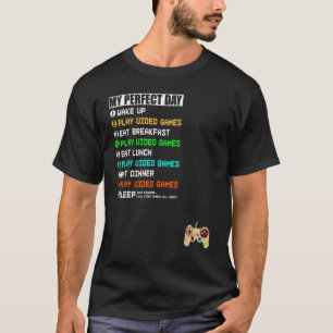 Mijn perfecte gamedag grappige videogame voor jong t-shirt