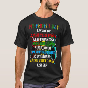 Mijn perfecte gamedag voor gamers die videogames s t-shirt