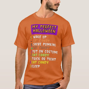 Mijn perfecte Halloween Funny Skeleton Cool Pumpki T-shirt