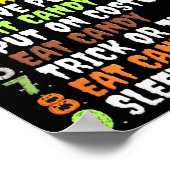 Mijn Perfecte Halloween Leuk Skelet Zombie Cool Pu Poster (Hoek)