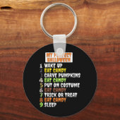 Mijn Perfecte Halloween Leuk Skelet Zombie Cool Pu Sleutelhanger (Achterkant)