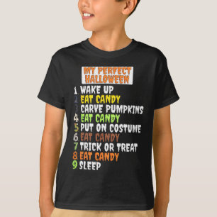 Mijn Perfecte Halloween Leuk Skelet Zombie Cool Pu T-shirt