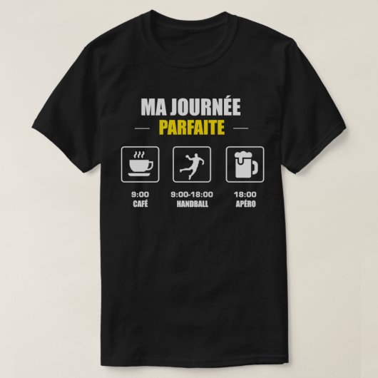 mijn perfecte handbal dag 2 t-shirt (Design voorkant)