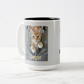 Mijn perfecte kattenvader, tweekleurige koffiemok (Voorkant links)