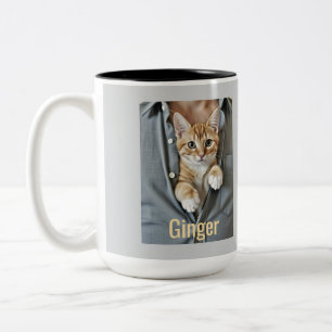 Mijn perfecte kattenvader,  tweekleurige koffiemok