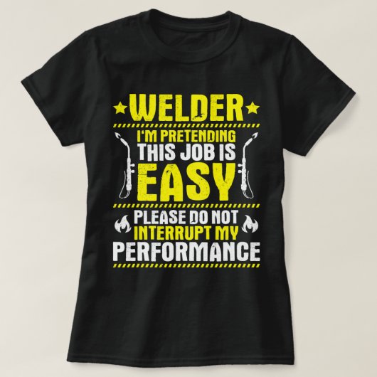 Mijn Performance Welder ter beschikking stellen T-shirt (Design voorkant)