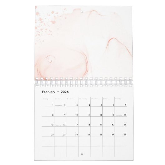 mijn periode elke maand kalender (Feb 2026)