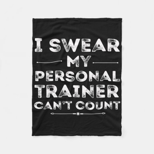 Mijn personal trainer kan geen grappige gym workou fleece deken (Voorkant)