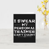 Mijn personal trainer kan geen grappige gym workou kaart (Gele Bloem)