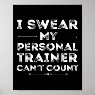 Mijn personal trainer kan geen grappige gym workou poster