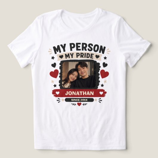 Mijn Persoon Mijn Trots Aangepast Tri-Blend Shirt (Design voorkant)