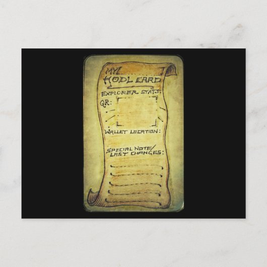 Mijn persoonlijke Bitmunt HODL Uitnodiging Briefkaart (Achterkant)