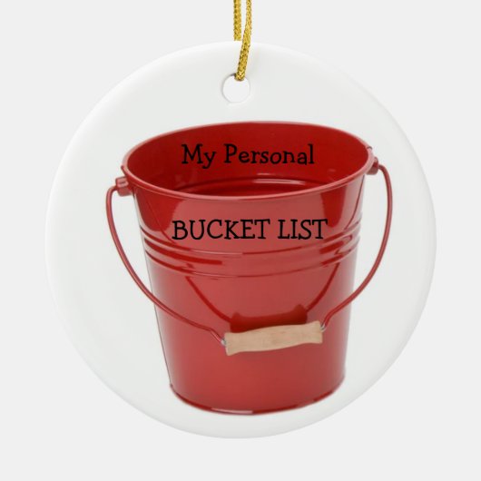 Mijn persoonlijke Bucket-lijst Keramisch Ornament (Voorkant)