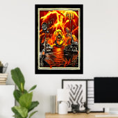 Mijn persoonlijke hel | AI Art Poster (Thuiskantoor)