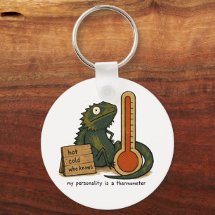 Mijn persoonlijkheid is een thermometer Baardagaam Sleutelhanger