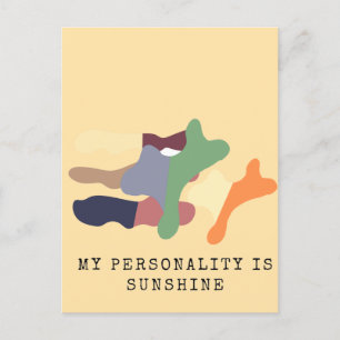 Mijn persoonlijkheid is Sunshine Feestdagenkaart