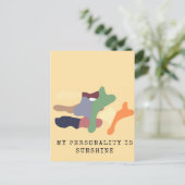 Mijn persoonlijkheid is Sunshine Feestdagenkaart (Staand voorkant)