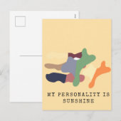 Mijn persoonlijkheid is Sunshine Feestdagenkaart (Voorkant / Achterkant)